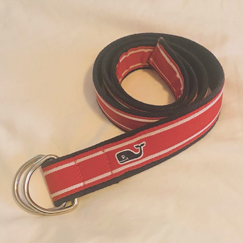 🐳🐳🐳 GUC Vintage Vineyard Vines belt - hot pink/salmon - sz M